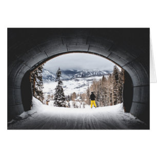 Tunnel de ski du Colorado toute la carte de voeux
