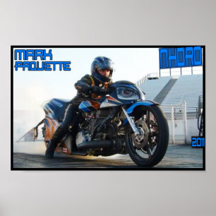 Turbo moto drag racing Poster NHDRO 2011