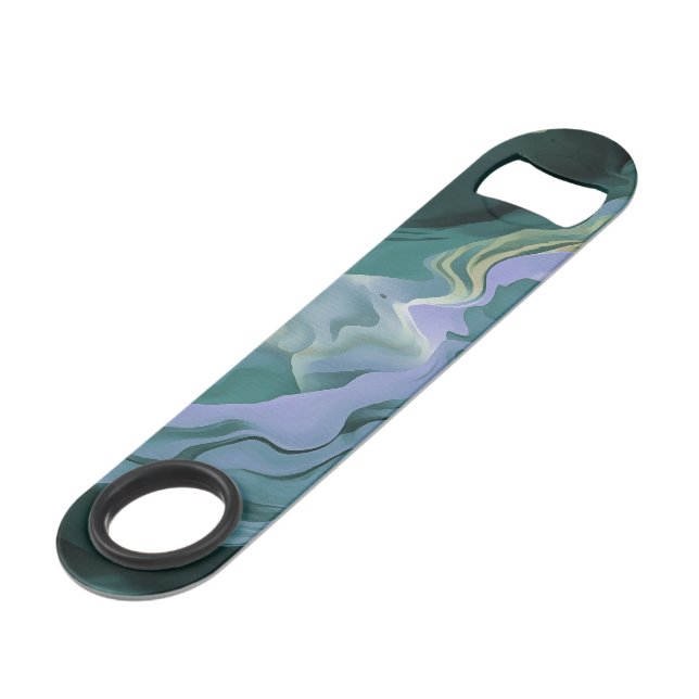 Turbulence bleue Acrylique pour l'art Abstrait (Devant angulaire)