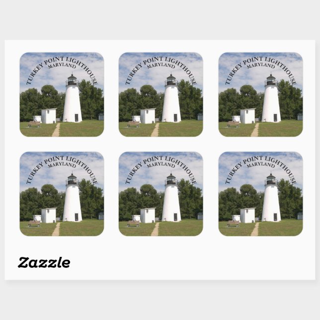 Turkey Point Lighthouse, Maryland Grands Stickers (Feuille)