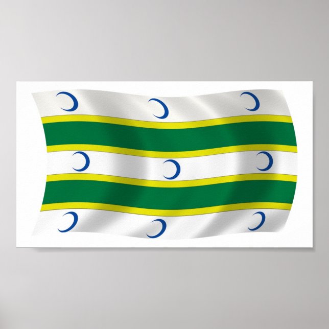 Turkmens Flag Poster Print (Devant)