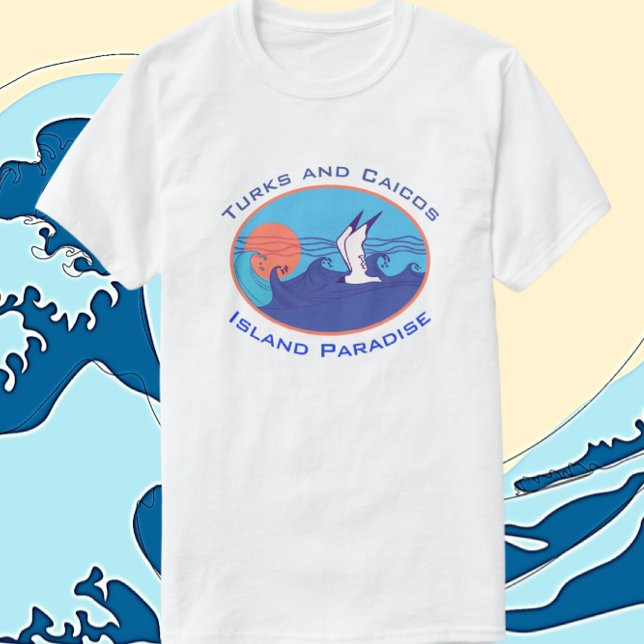 Turks and Caicos Island Paradise Waves T-Shirt (Créateur téléchargé)