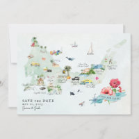Turks & Caicos | Carte d'itinéraire de mariage de