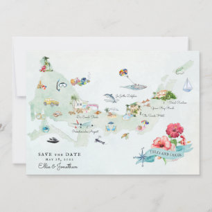 Turks & Caicos Carte d'itinéraire de mariage de