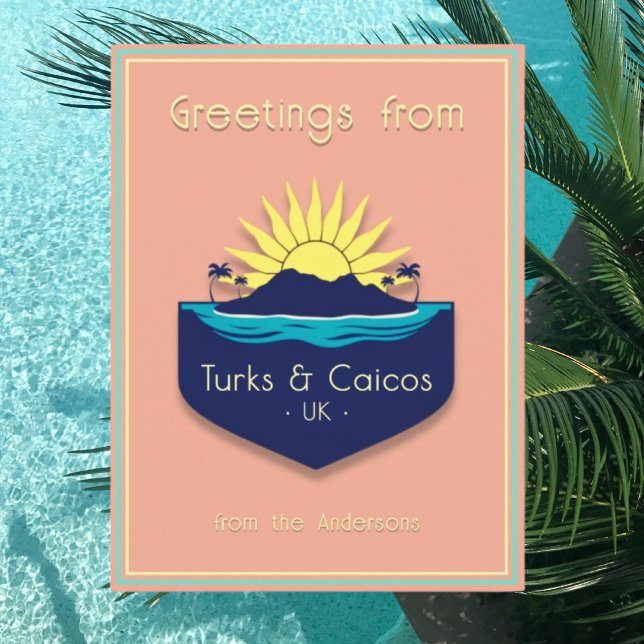 Turks & Caicos UK vacances Carte postale (Créateur téléchargé)