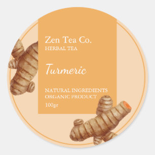 Turmeric Herbal Tea Étiquette