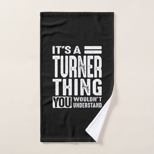 Turner Nom personnalisé Anniversaire (Serviette à main)