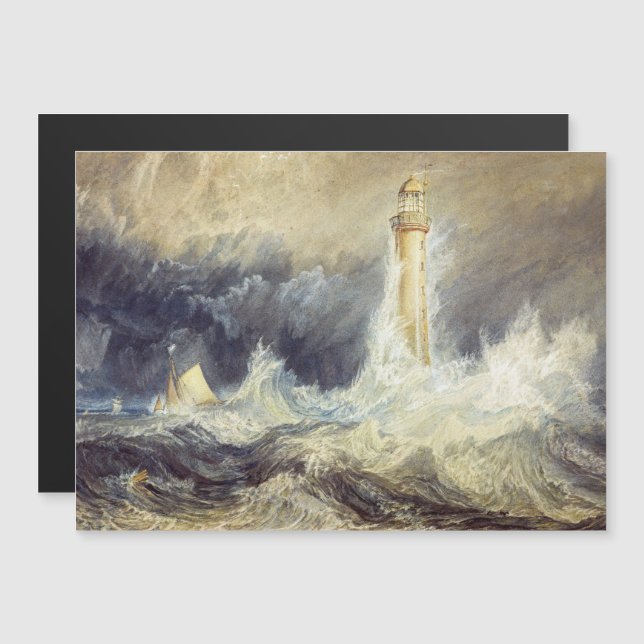 Turner - Phare de Bell Rock Carte magnétique (Devant / Derrière)