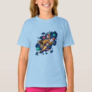 Turquie à cheval sur une fusée spatiale à T-shirt