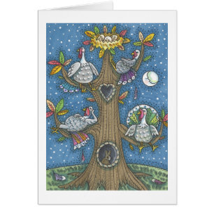 TURQUIE ARBRE MERCI HUMOUR DE LA CARTE DE SALUT Vi