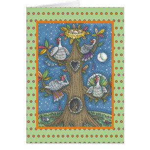 TURQUIE ARBRE MERCI HUMOUR DE LA CARTE DE SALUT Vi