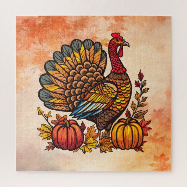 Turquie Citrouilles Thanksgiving Jigsaw Puzzle (Vertical)