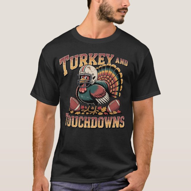 Turquie et Touchdowns T-shirt Football drôle (Devant)