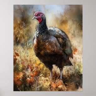 Turquie Farm Animal Art Imprimer Poster