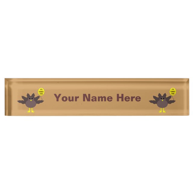Turquie Heure Thanksgiving Custom Desk Plaque sign (Devant)
