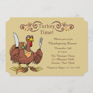 Turquie Heure Thanksgiving Invitation