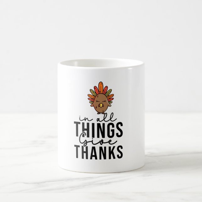 Turquie Thanksgiving Cafee Mug - Chute festive (Centre)