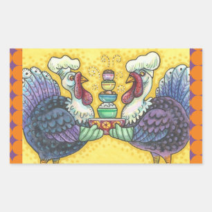 TURQUIE & TOUS LES FIXINS THANKSGIVING STICKERS Re