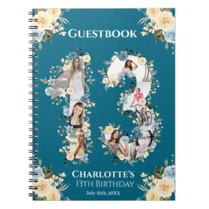Turquoise 13e anniversaire Photo Fleur Jaune Livre