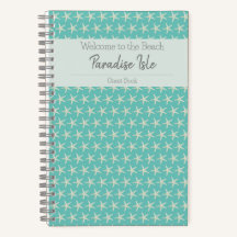 Turquoise Aquarelle Starfish Livre d'invité