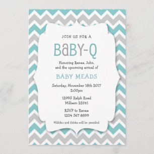 Turquoise bébé Q invitation / baby shower de genre