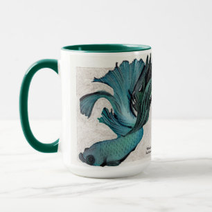 Turquoise Betta Fish Personnalisez la grande tasse