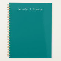 Turquoise & Blanc Professionnel Élégant Simple
