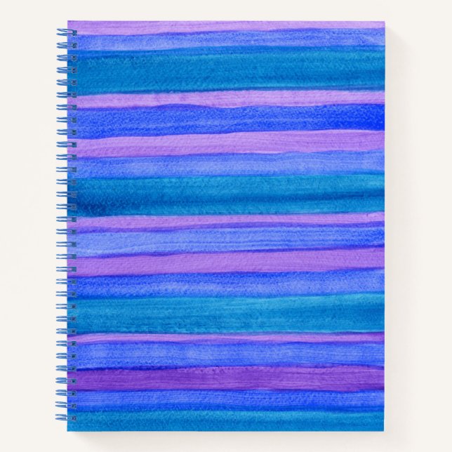 Turquoise, Bleu, Violet Peint Carnet (Devant)