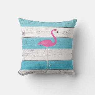 Turquoise de Flamant rose et coussin extérieur