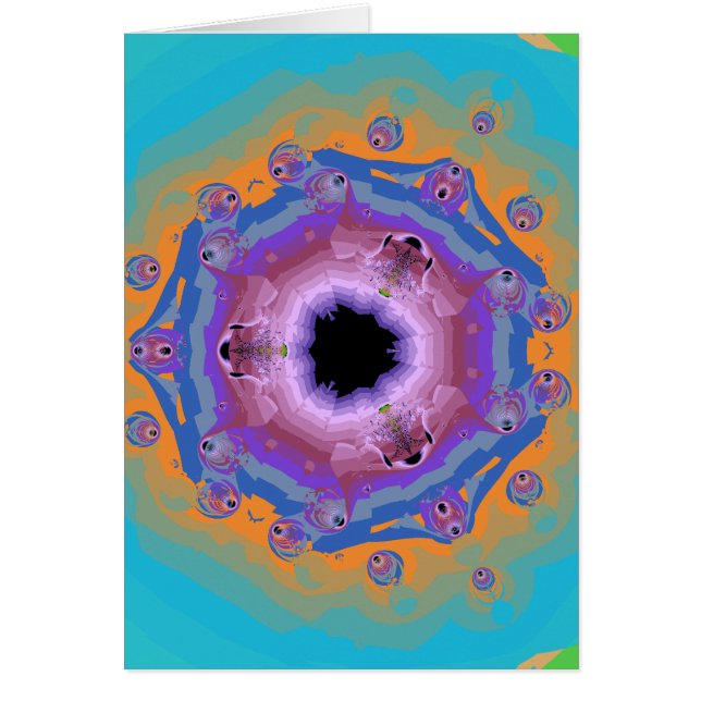 Turquoise de mandala de fractale de paon (Devant)