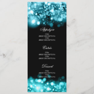 Turquoise de scintillement de lumières de menu