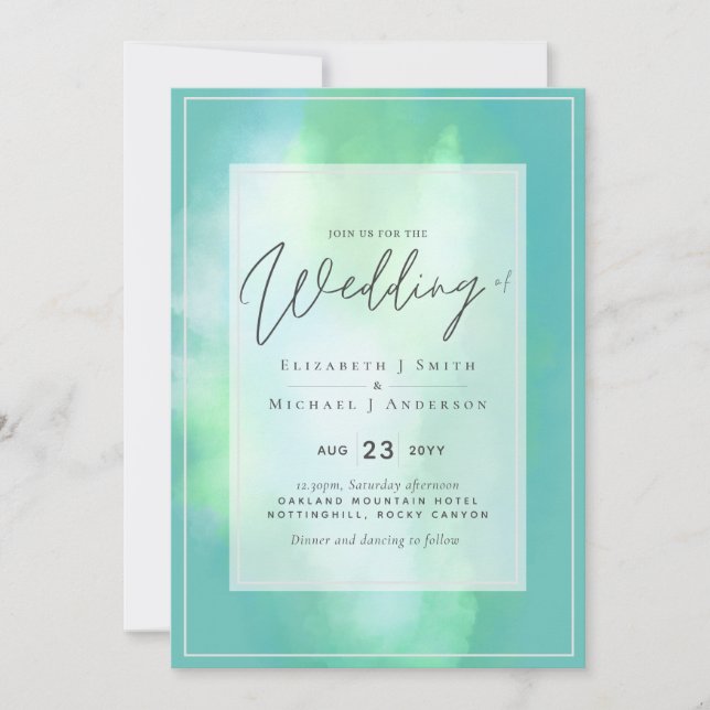 Turquoise Dreams Mariage Budget moderne (Devant)