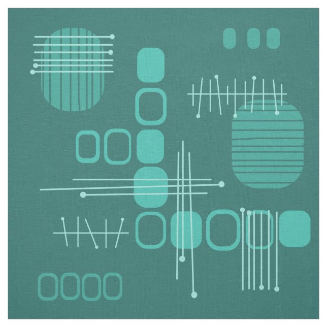 Turquoise en tissu à écorce Abstrait atomique (Échantillon)