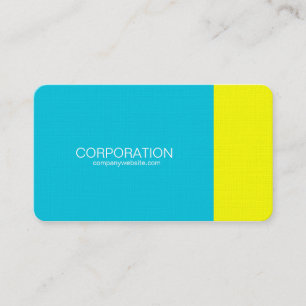 Turquoise et carte de visite chic de jaune