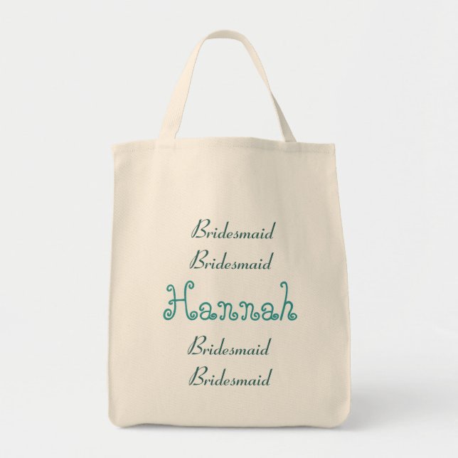 Turquoise et sac blanc de mariage de demoiselle (Devant)