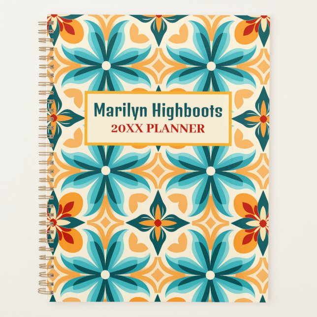 Turquoise et Tangerine milieu du siècle (Devant)