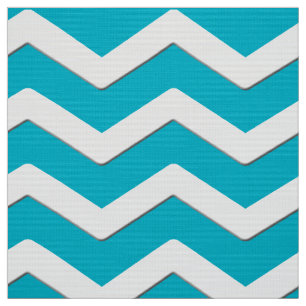 Turquoise et tissu blanc de Chevron ou VOTRE