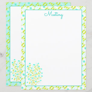 Turquoise et vert citron
