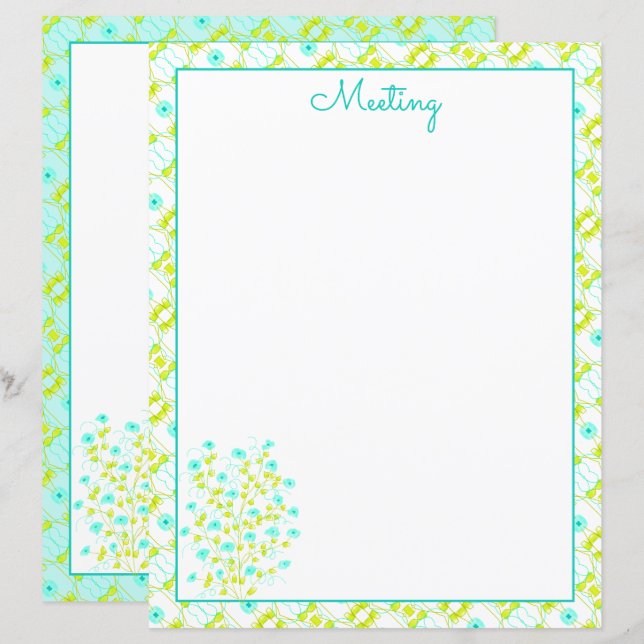 Turquoise et vert citron (Devant / Derrière)
