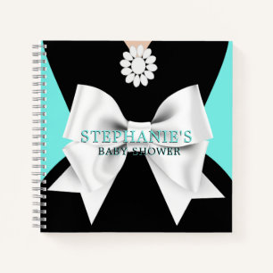 Turquoise Fancy Tiffany Thème Baby shower Livre d'