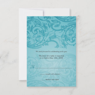 Turquoise Flourish Réponse de Mariage