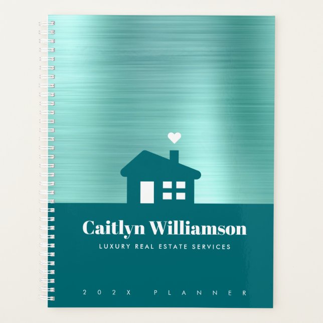 Turquoise Green Real Estate Broker Maison professi (Devant)