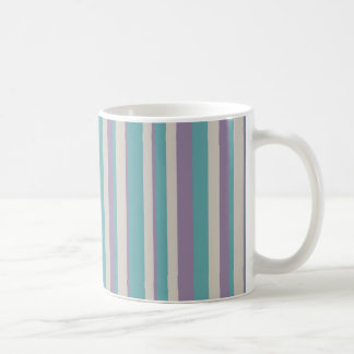 Turquoise Gris pourpre rayé Mug