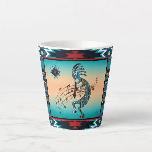 Turquoise Kokopelli Latte Mug