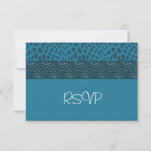 Turquoise Léopard Motif de fourrure RSVP