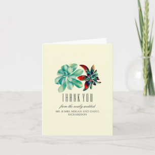 Turquoise Mariage Merci succulent