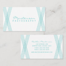 Turquoise Modern Deco Carte de visite