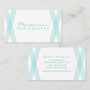 Turquoise Modern Deco Carte de visite