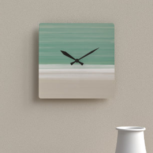 Turquoise moderne Ocean Beach Horloge murale à th