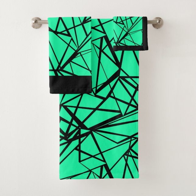 Turquoise noir abstrait (En situation)